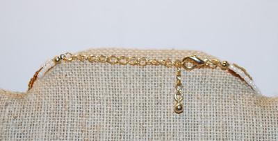 Amber Styled Necklace (16" L) and Matching Hoop Earrings Set