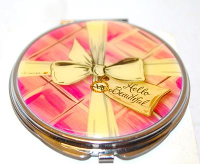 "Hello Beautiful" Mirror Case 3" Diameter