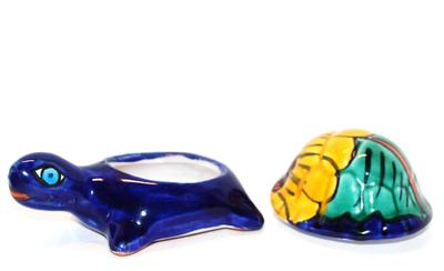 Very Colorful Handcrafted Tortoise Jewelry Trinket Box