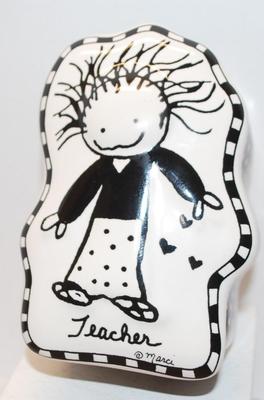 "The Quirky Teacher's" Jewelry Trinket Box 4" L x 1 ½" H