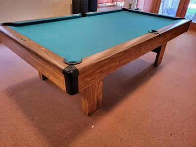 BRUNSWICK BRISTOL II POOL TABLE/PING PONG TABLE WITH ALL ACCESSORIES