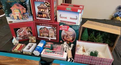 CHRISTMAS VILLAGE BUILDINGS AND ACCESSORIES