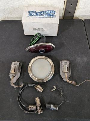 Vintaqe Inc. Reproduction 1938-39 Tail Light Assembly w/ Blue Dot, 1930-31 Model A Interior Dome Light, and More!