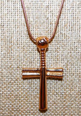 Cremation Ashes Memorial Rose Gold Cross PENDANT (2