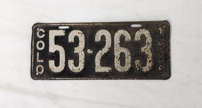 1918 Colorado License Plate