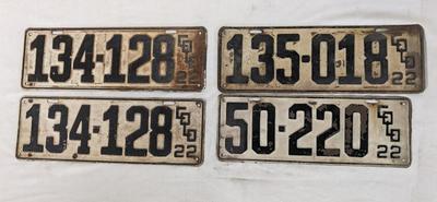 1922 Colorado License Plates