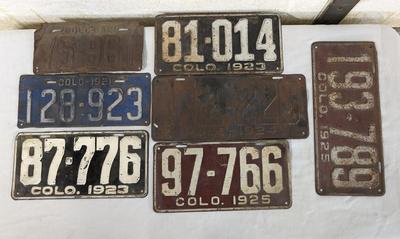 1921-1925 Colorado License Plates