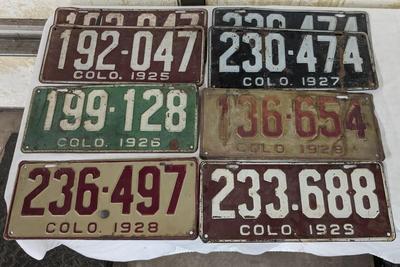 1925-1928 Colorado License Plates