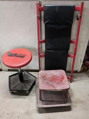 Rolling Shop Stools and Creeper