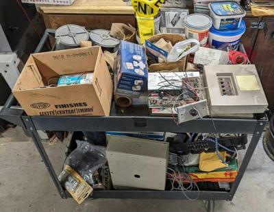 Rolling Cart and Contents
