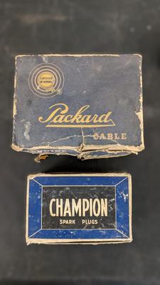Vintage Packard Wiring Cable and Champion H-10 14mm Spark Plugs