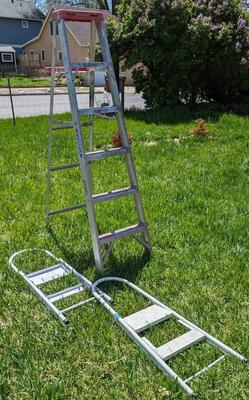 Werner 6 ft Aluminum Ladder and Step Stools
