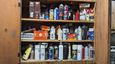 Contents of Upper Garge Cupboard