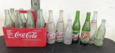 Vintage Cola Bottles and Coca Cola 6 Pack