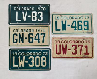 1970's Colorado Motorcycle Plates