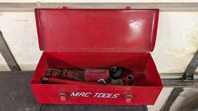 Dent/Punch Parts with Vintage Mac Tools Carrying Toolbox
