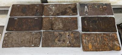 Varied Rusted Out License Plates