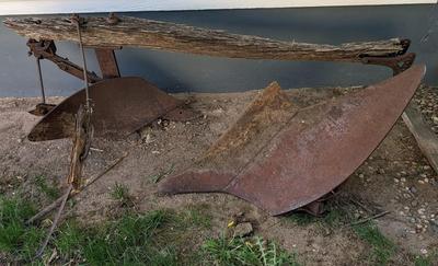 Antique Walk Behind Plow and Grand Detour Bottom Plow