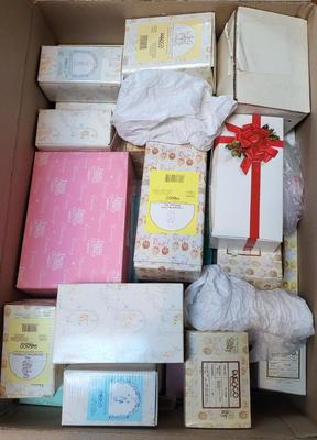 A BOX OF MOSTLY PRECIOUS MOMENTS