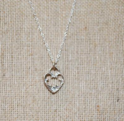 Small Graphic Designed Heart Shaped PENDANT (¾