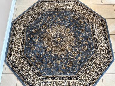 PERSIAN WEAVERS ELEGANCE SKY BLUE OCTAGON RUG