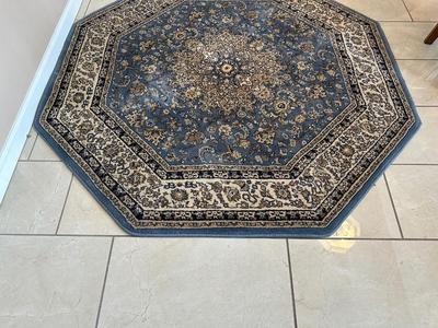 PERSIAN WEAVERS ELEGANCE SKY BLUE OCTAGON RUG