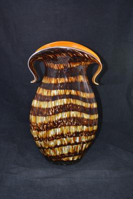 Stunning Tortoise Shell Glass Vase 5