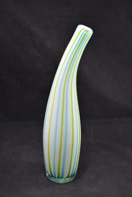 Vintage MCM Layered Stretched Glass Vase 14