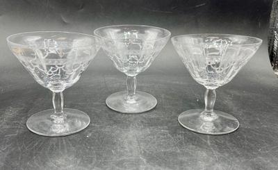 3 Short Martini Glasses