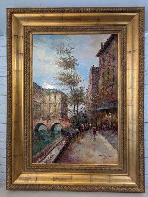 Artist Morgan - Paris Street Scene 48" x 36"  $275