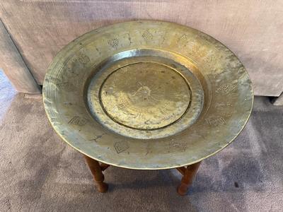 BRASS BOWL TOP TABLE