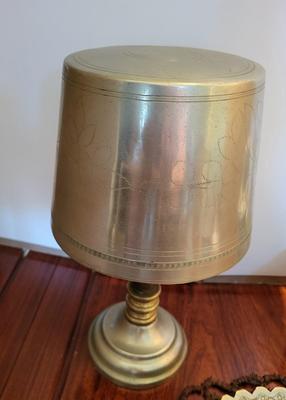 EGYPTIAN METAL FEZ HAT STAND, FOO DOG AND PLATE