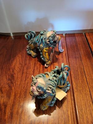 2 ANTIQUE FIGURES MADE FOR THE ARISTOCRACY IN THE MANNER OF THE TEMPLE ORNAMENTS