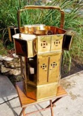 1960's ASIAN BRASS NOODLE CART