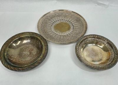 Lot of 3 Silver Plated serving pieces Reed & Barton Sheffield Apollo Nickel Silver