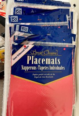 LOT of paper Placemats in packages 50 ct in each pkg