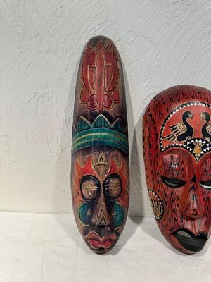 HAND CARVED AND PAINTED MASKS