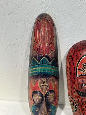 HAND CARVED AND PAINTED MASKS