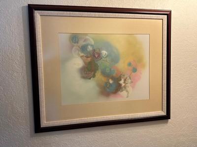 FRAMED ABSTRACT WATERCOLOR