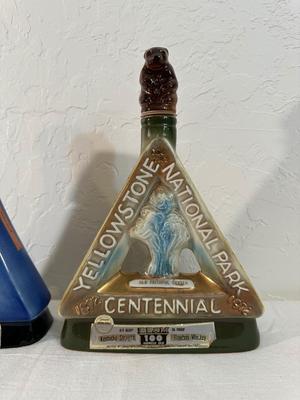 JIM BEAM "YELLOWSTONE NAT. PARK" & "KING TUT" DECANTERS