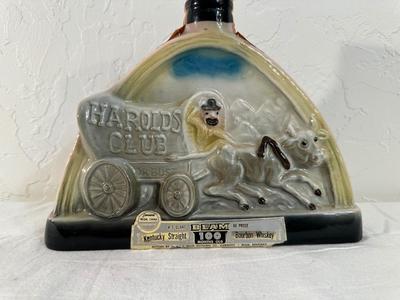 1969 JIM BEAM HAROLD'S CLUB FULL DECANTER