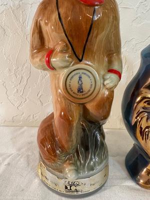 JIM BEAM 1974 FOX & FULL 1975 REFLECTIONS IN GOLD DECANTERS