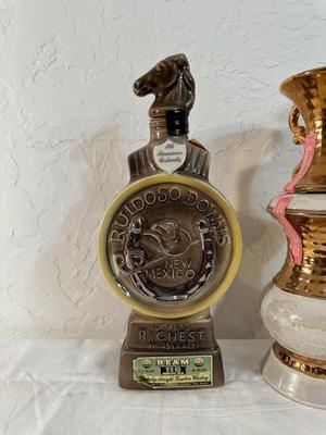 FULL JIM BEAM 1968 RUIDOSO DOWNS & 1979 DECANTER