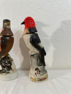 2 JIM BEAM BIRD DECANTERS