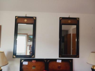 2 ASIAN STYLE WALL MIRRORS