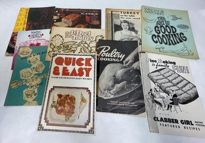 VIntage Recipe Pamplets Booklets for Cooking Baking Roasting, etc