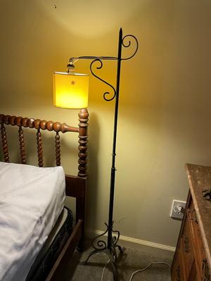 Vintage Wrought Iron Floor Lamp