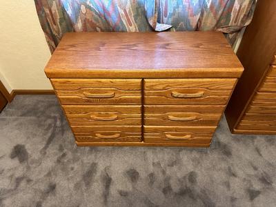 THE ORMAN GRUBB SOLID OAK 6 DRAWER DRESSER