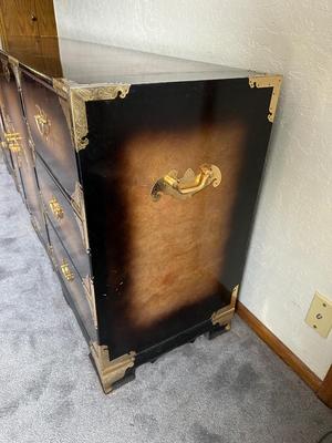 KOREAN TANSU-STYLE CHINOISERIE DRESSER W/BUTTERFLY HARDWARE