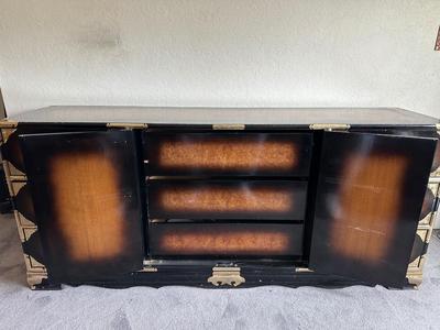 KOREAN TANSU-STYLE CHINOISERIE DRESSER W/BUTTERFLY HARDWARE